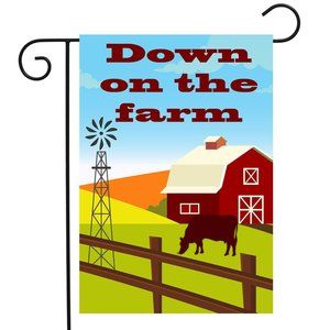 Down on the Farm Garden Flag